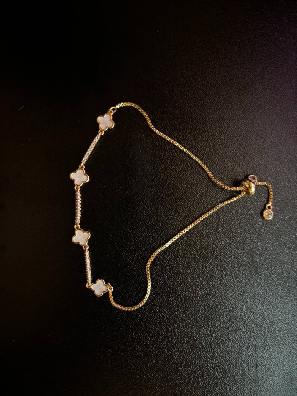 Gold Plated Clover Bracelet